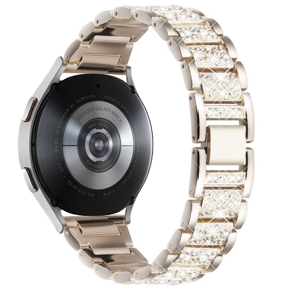 Watch Three Beads Solid Diamond Chain Strap Wristband