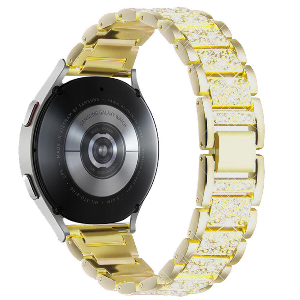 Watch Three Beads Solid Diamond Chain Strap Wristband